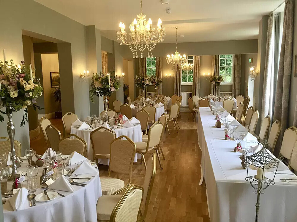 Catthorpe Manor pasākumu telpa — viena no daudzajām zālēm